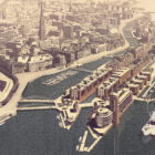 1989 Architectural proposal for a building called “Kehrwiederspitze” in Hamburg (Germany) Architects: gmp von Gerkan Marg and Partners